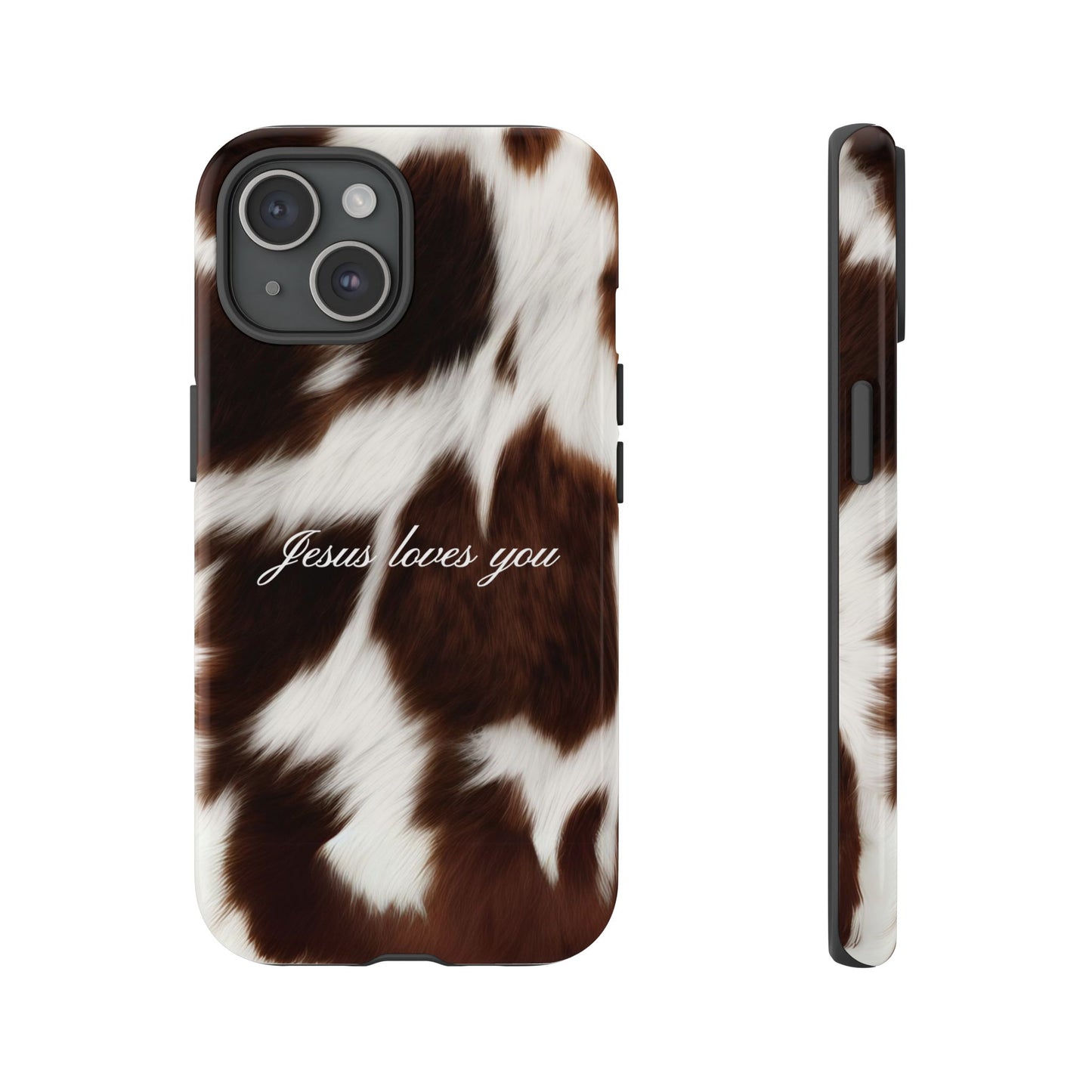 Jesus loves you Cow Phone Case