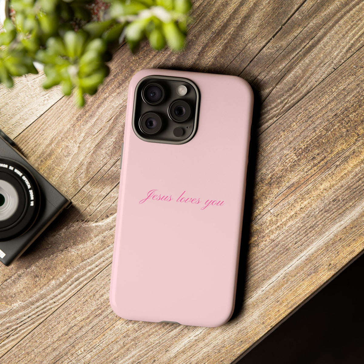 Jesus loves you Baby Pink Phone Case