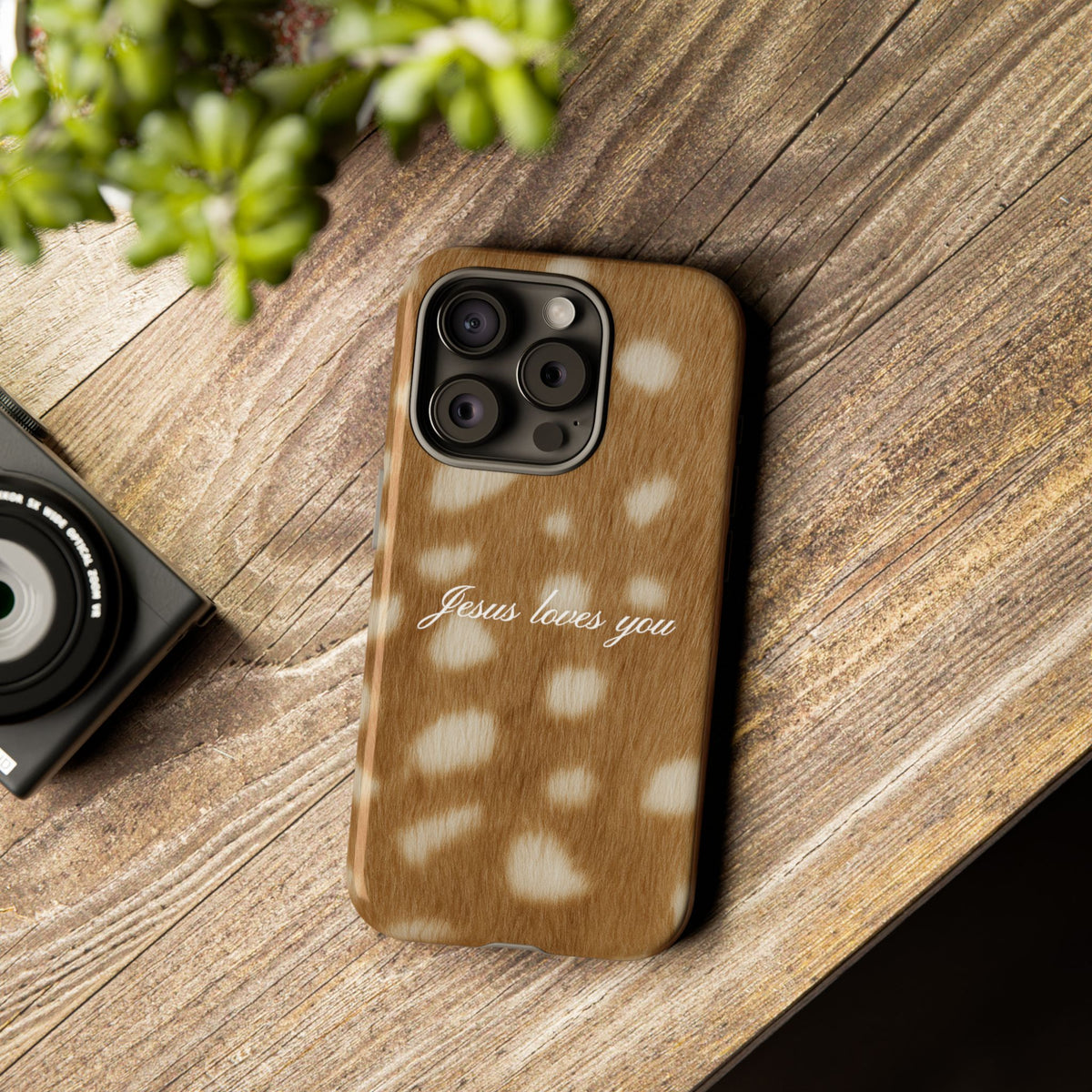 Jesus loves you Fawn Phone Case