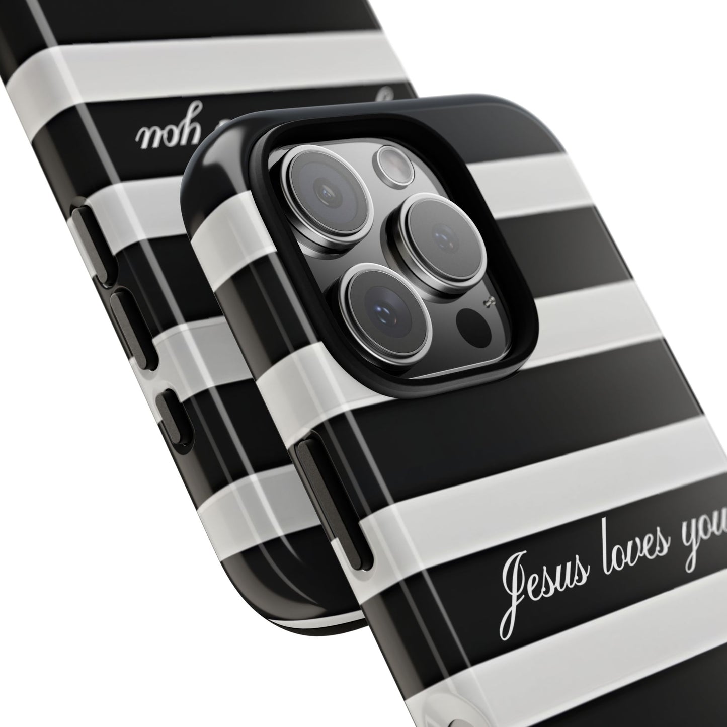 Jesus loves you Stripe Phone Case