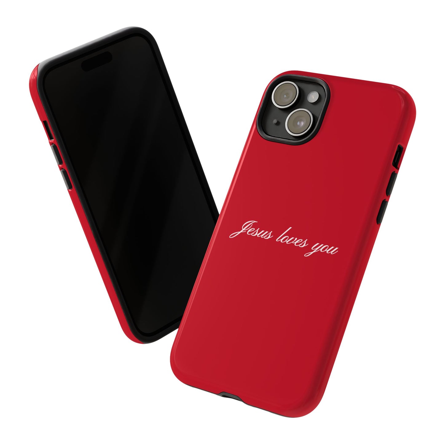 Jesus loves you Red Phone Case