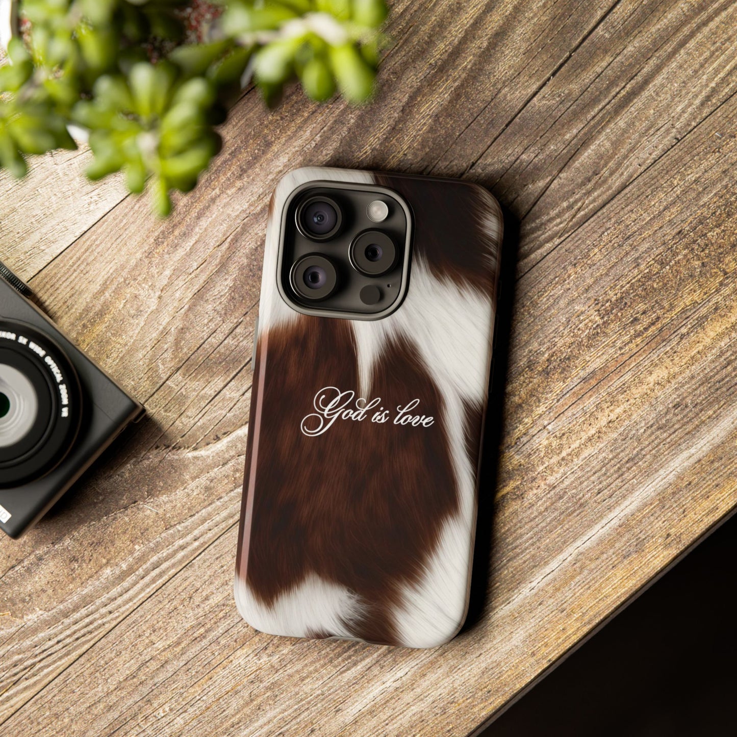 God is love Cow phone case