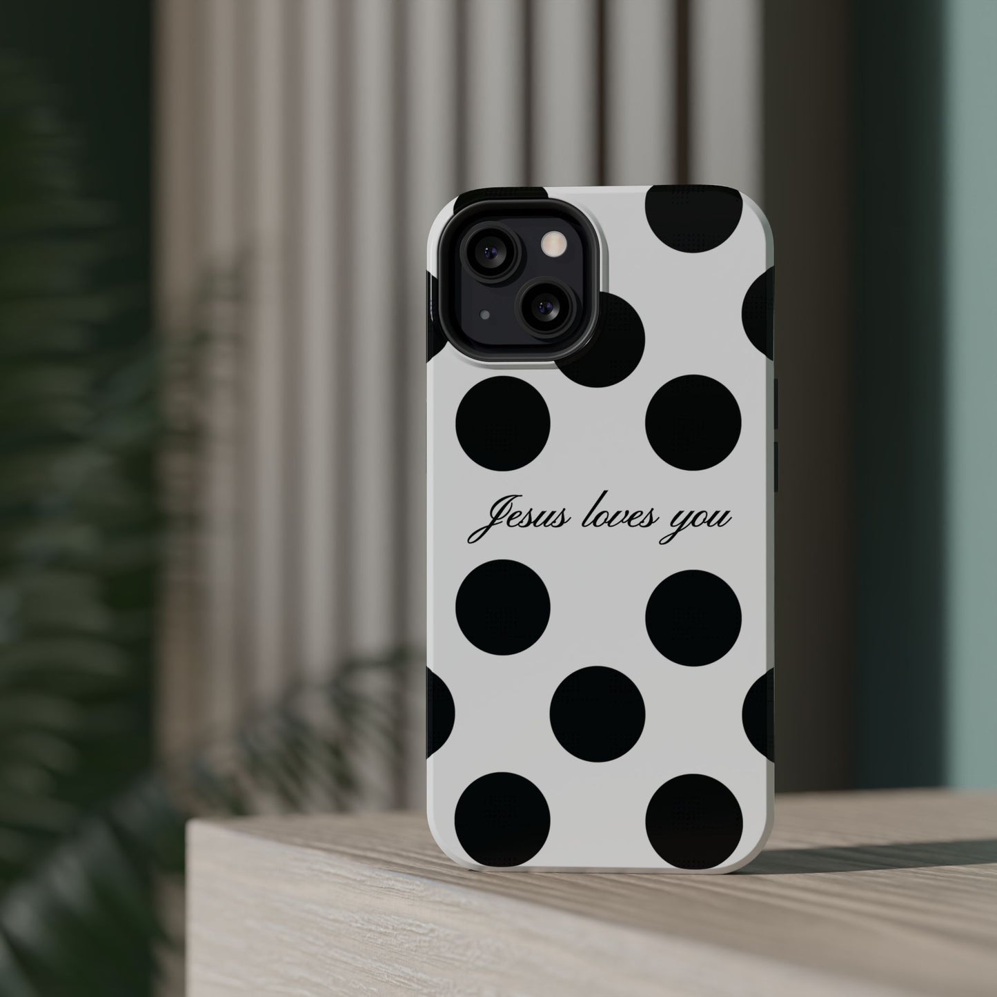 Jesus Loves You Macro Polka Dot Phone Case MagSafe