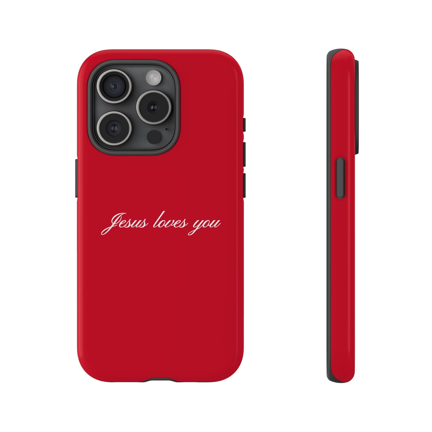 Jesus loves you Red Phone Case