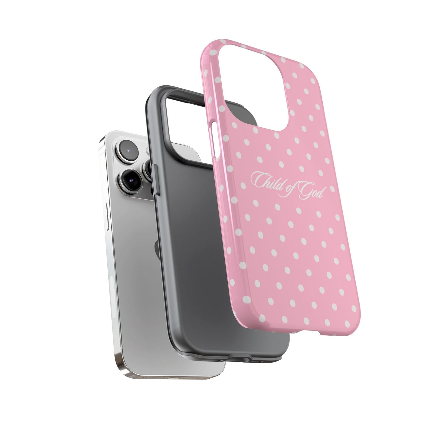 Child of God Pink Polka Dot Phone Case