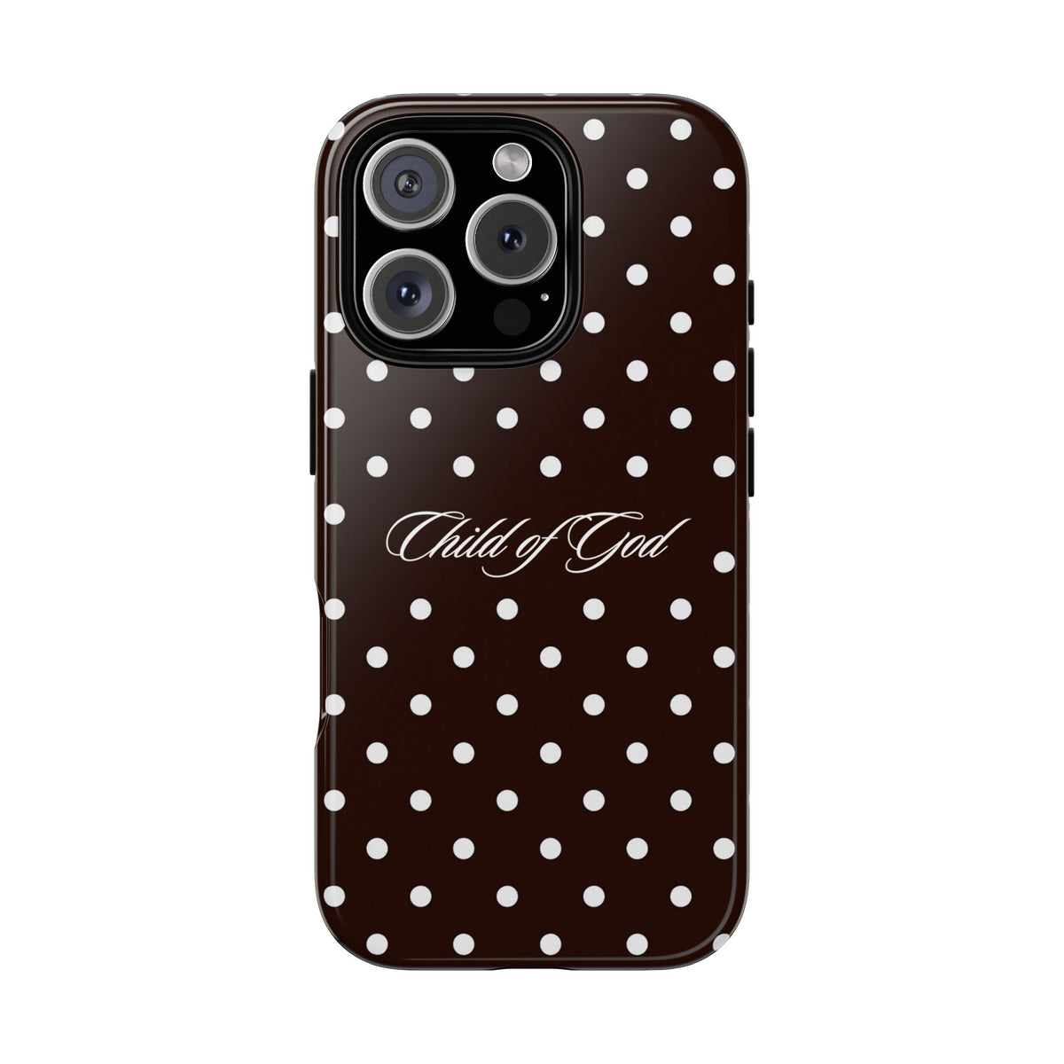 Child of God Espresso Polka Dot Phone Case