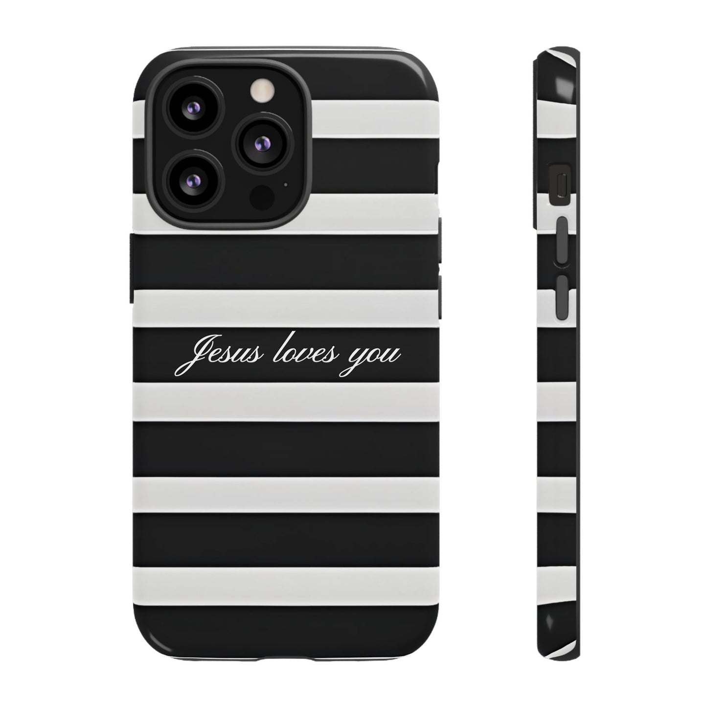 Jesus loves you Stripe Phone Case
