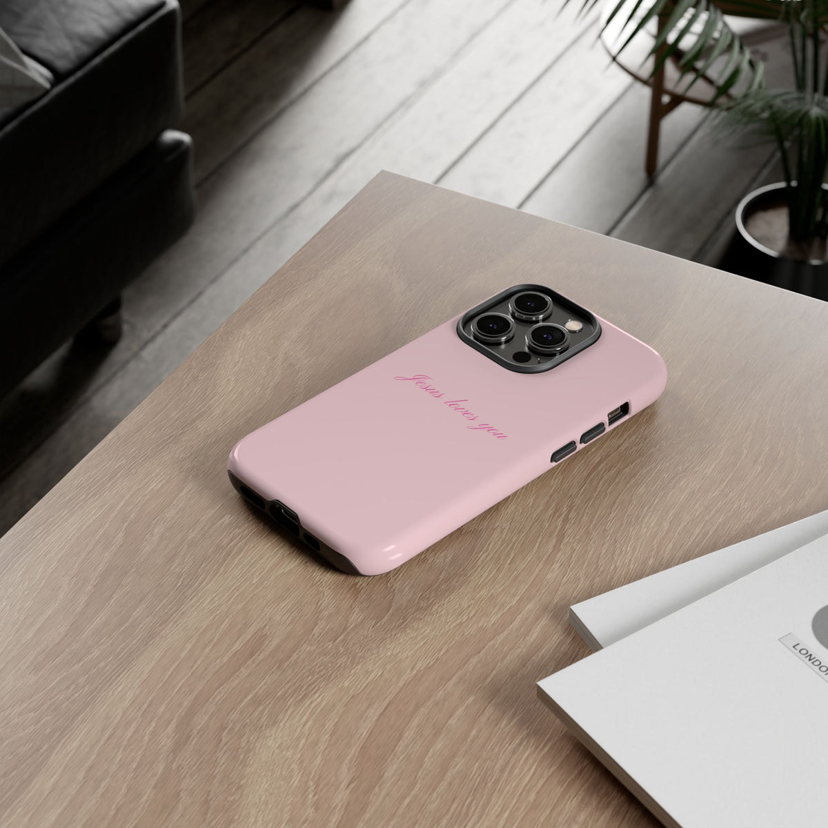 Jesus loves you Baby Pink Phone Case