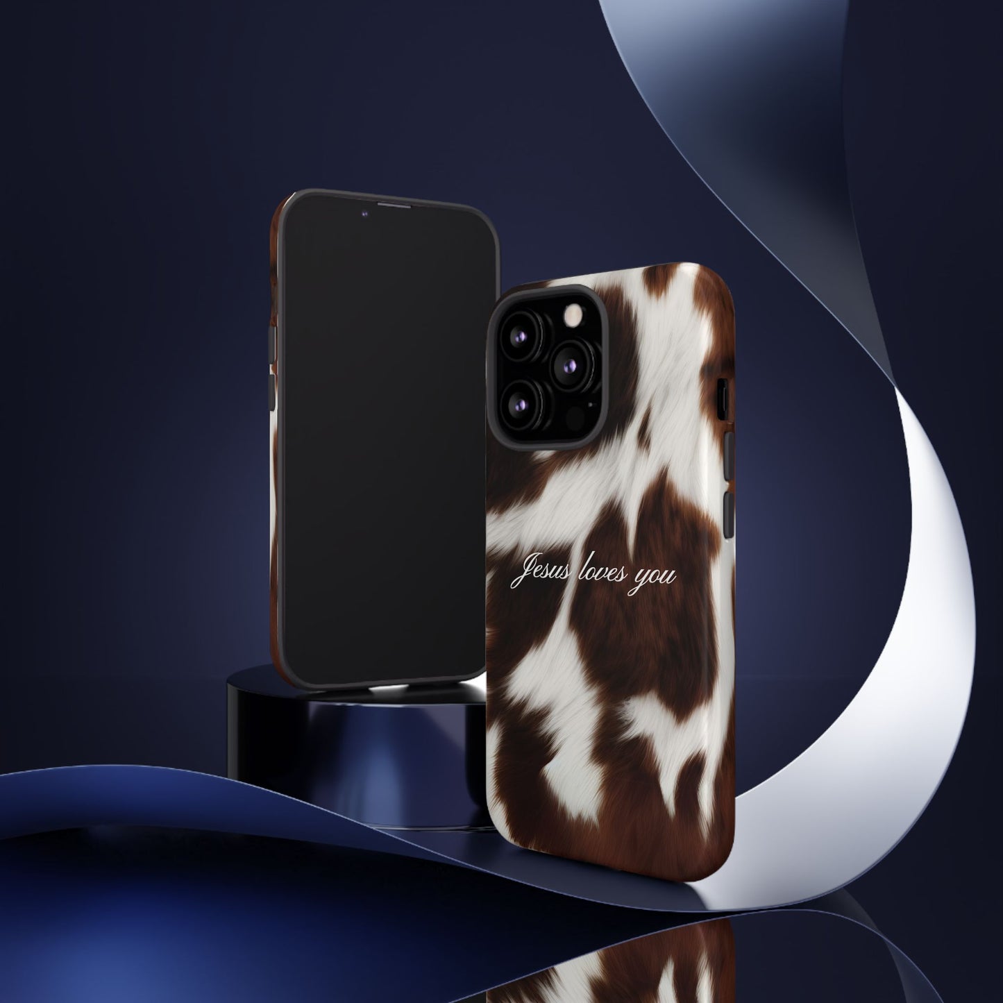 Jesus loves you Cow Phone Case