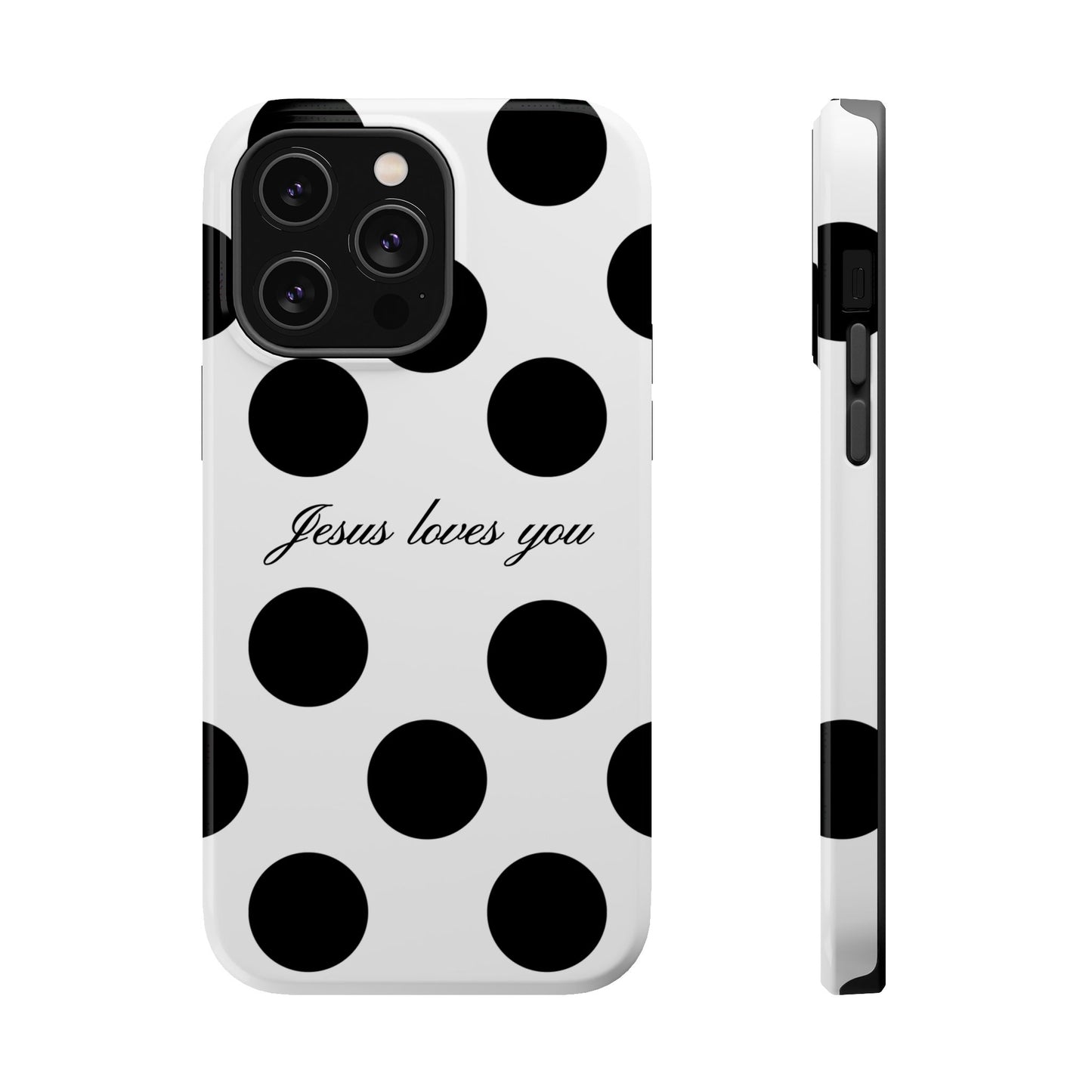 Jesus Loves You Macro Polka Dot Phone Case MagSafe