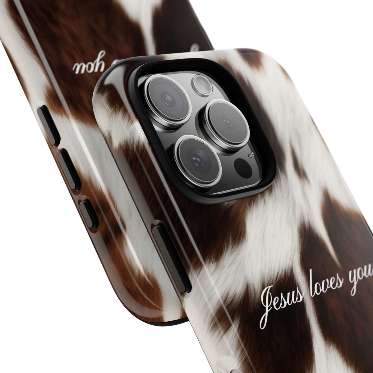 Jesus loves you Cow Phone Case