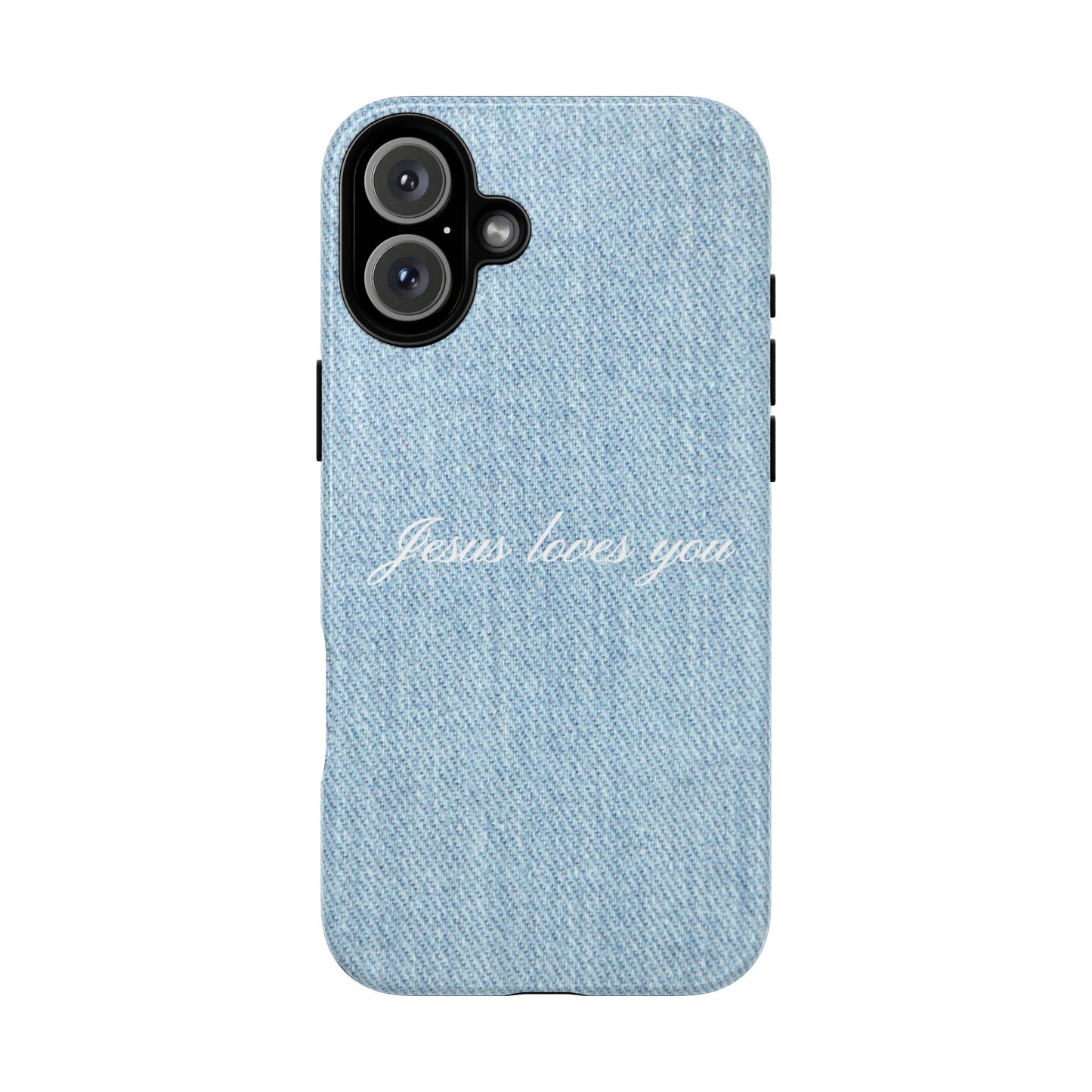 Jesus loves you Denim Phone Case