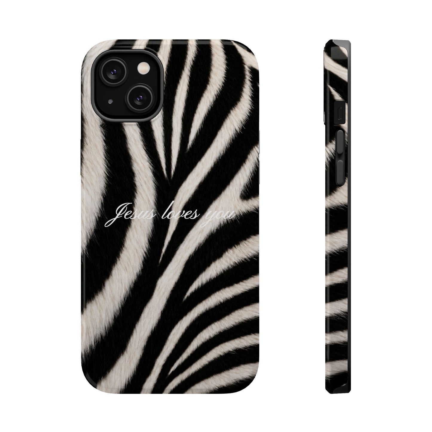 Jesus loves you Zebra MagSafe Phone Case
