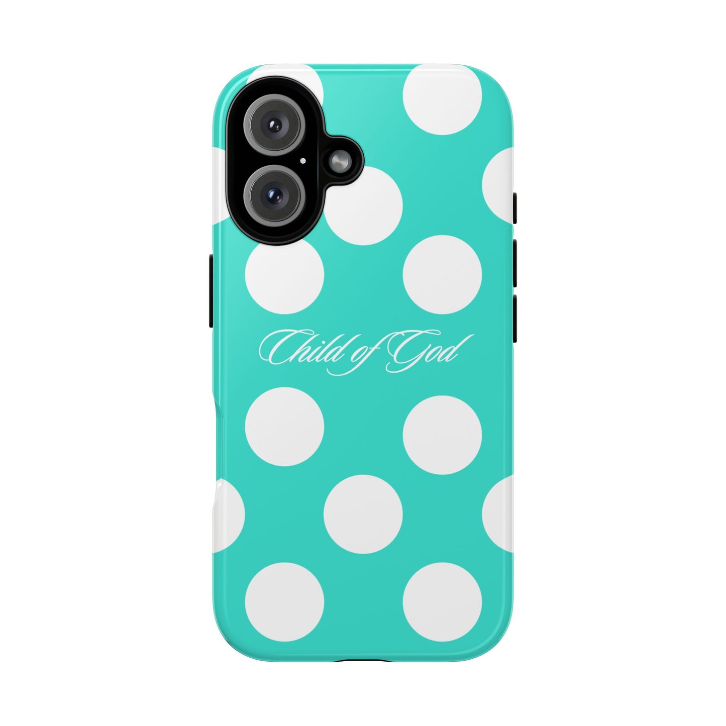 Child of God Turquoise Polka Dot Phone Case