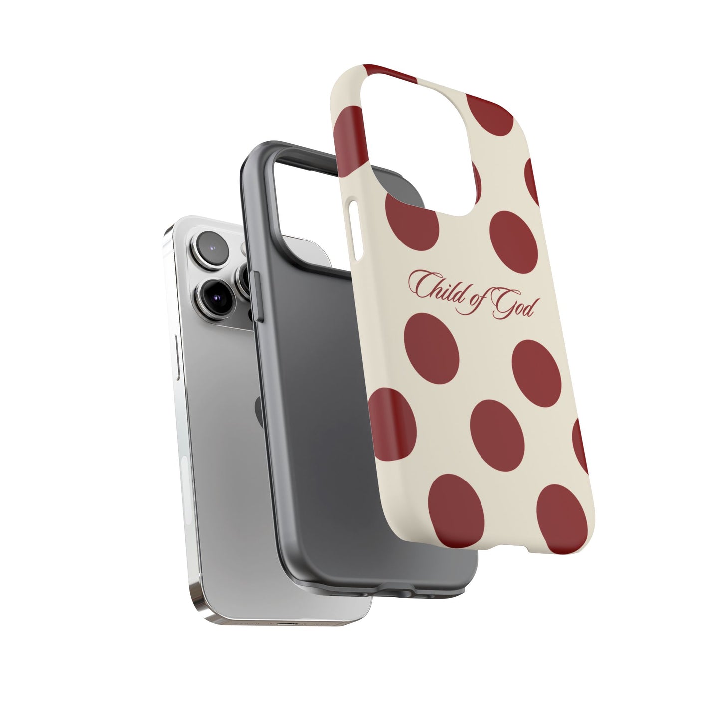 Child of God Red and Créame Phone Case