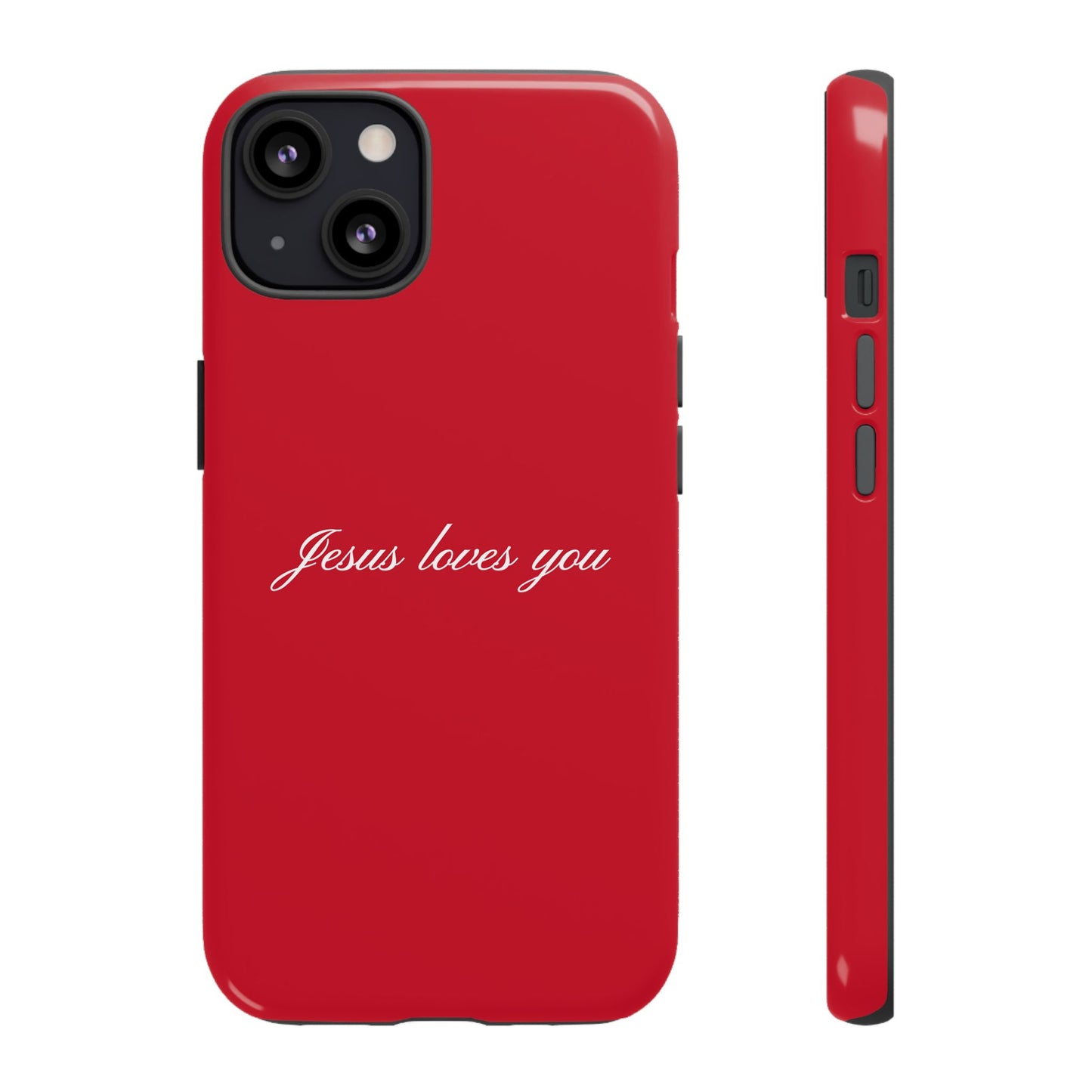 Jesus loves you Red Phone Case