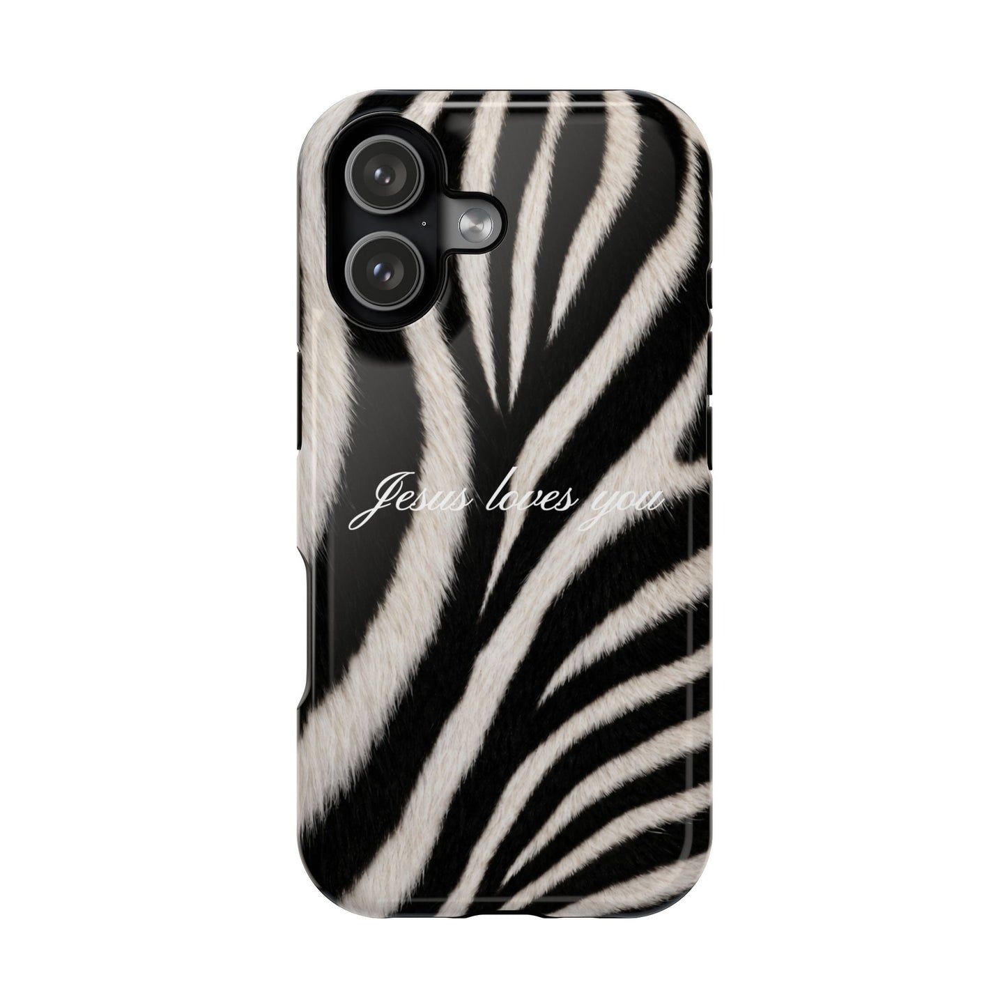Jesus loves you Zebra MagSafe Phone Case