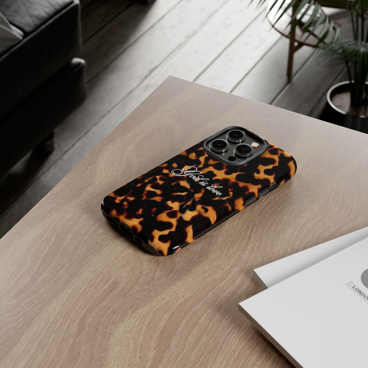 God is love Tortoise shell phone case