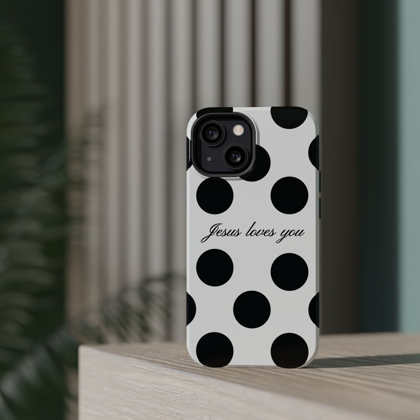 Jesus Loves You Macro Polka Dot Phone Case MagSafe