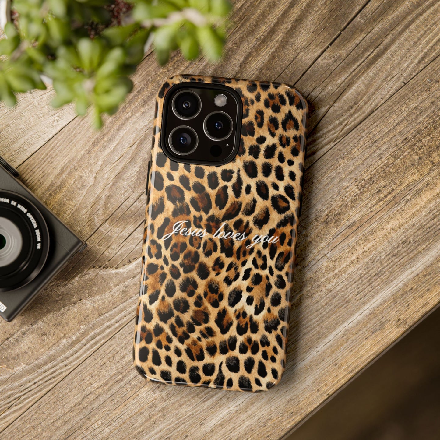 Jesus Loves You Leopard Phone Case