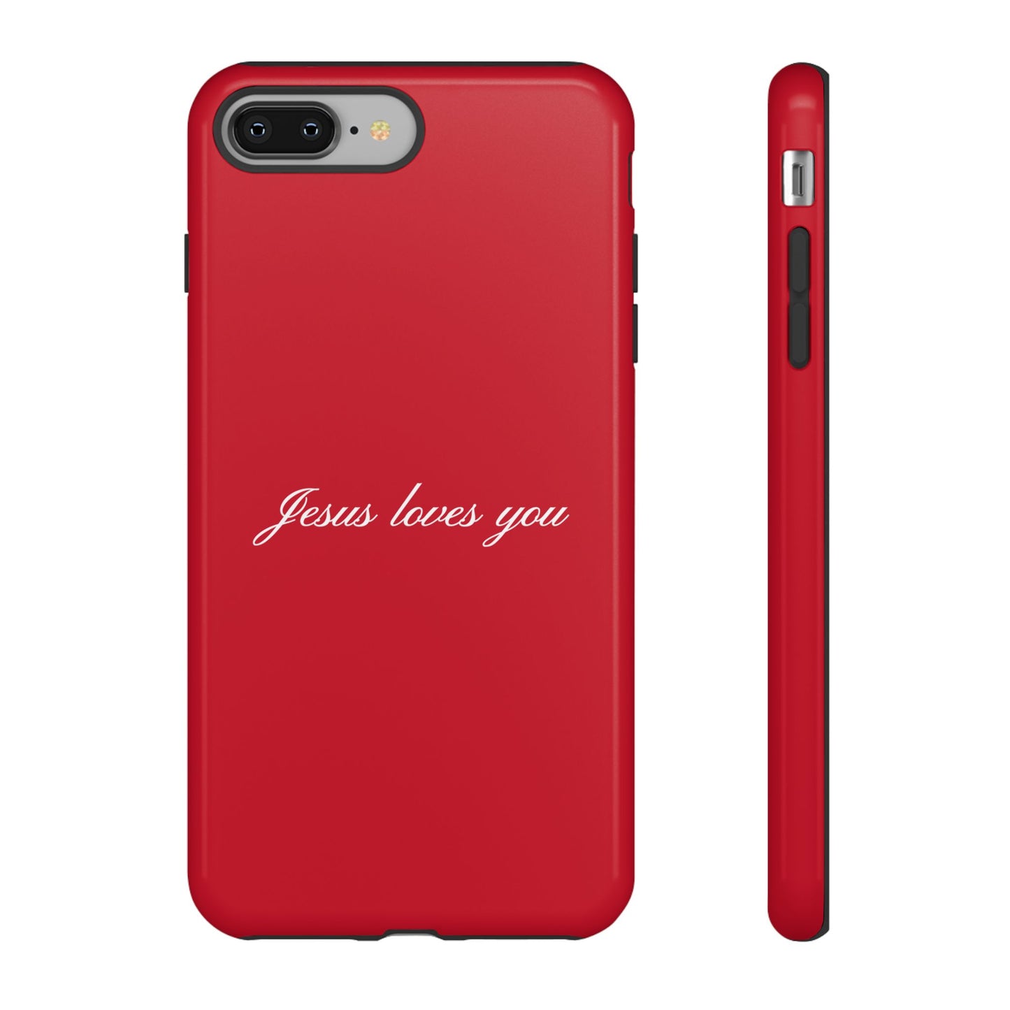Jesus loves you Red Phone Case