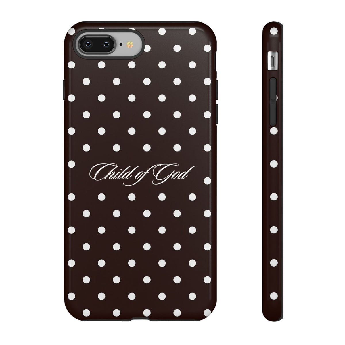 Child of God Espresso Polka Dot Phone Case