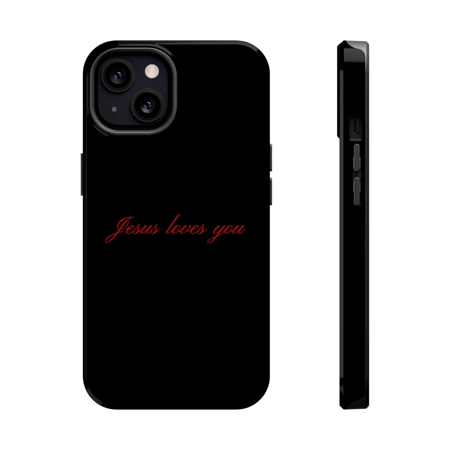 Jesus loves you Black MagSafe Phone Case