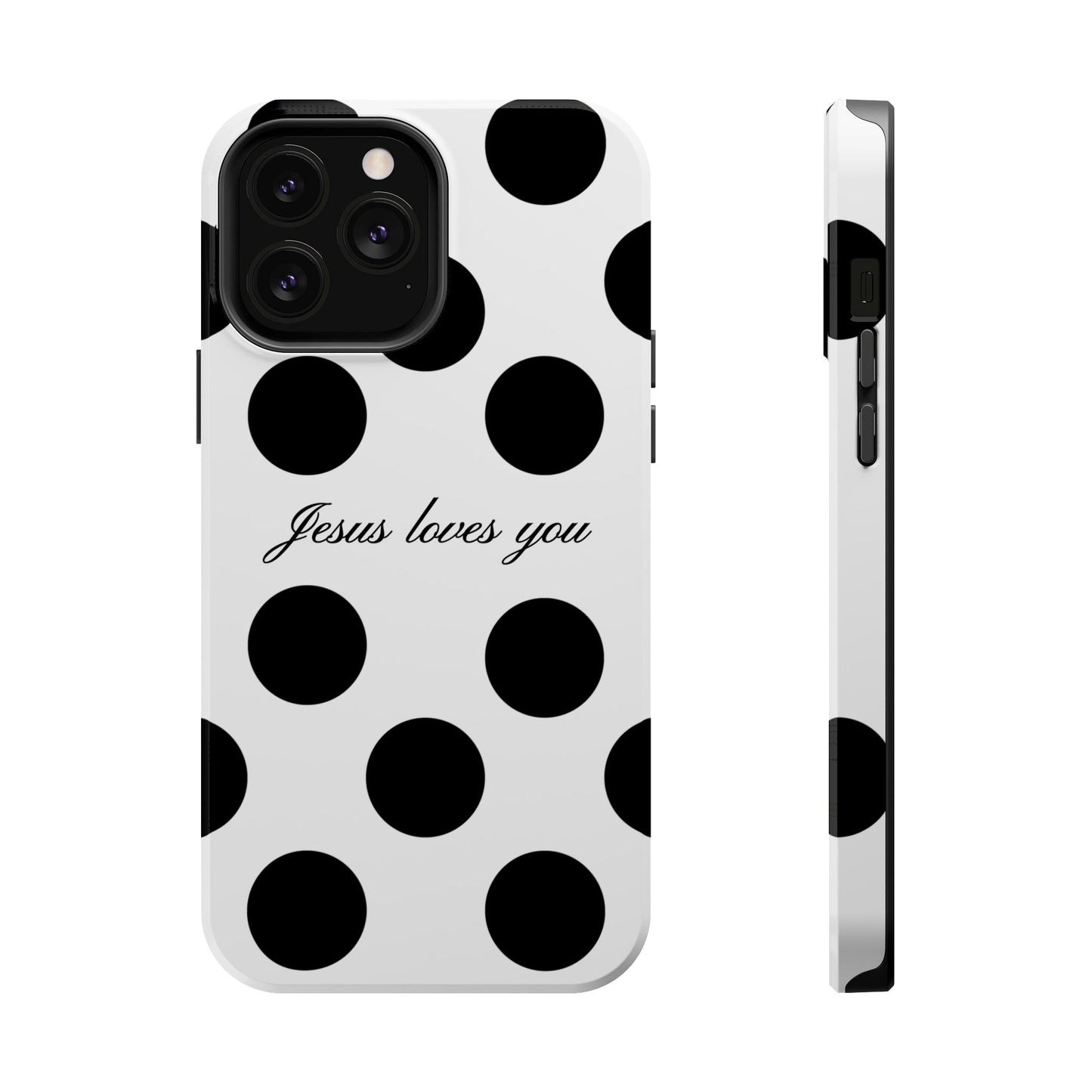 Jesus Loves You Macro Polka Dot Phone Case MagSafe