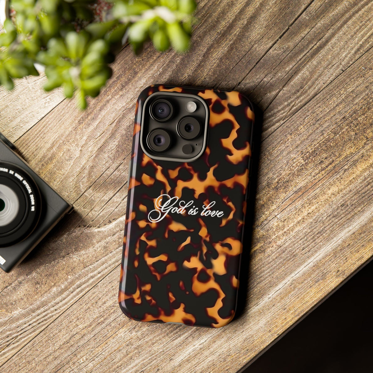 God is love Tortoise shell phone case