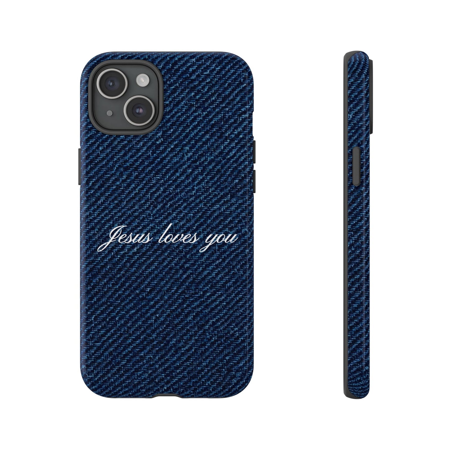 Jesus loves you Dark Denim Phone Case
