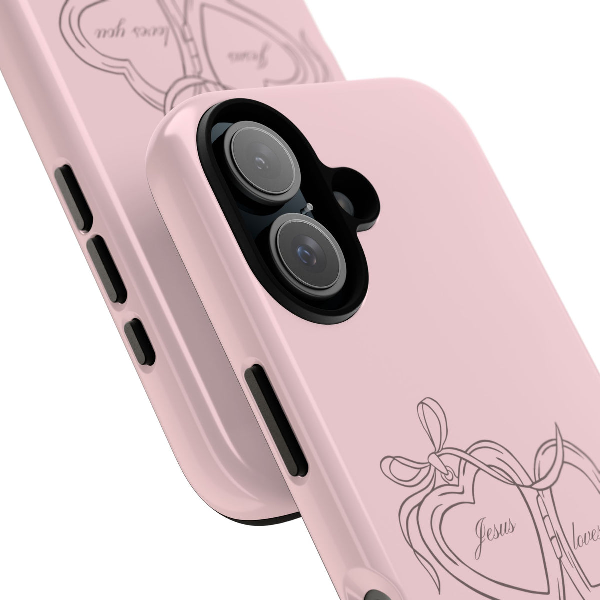 Jesus loves you Pink Locket Phone Case