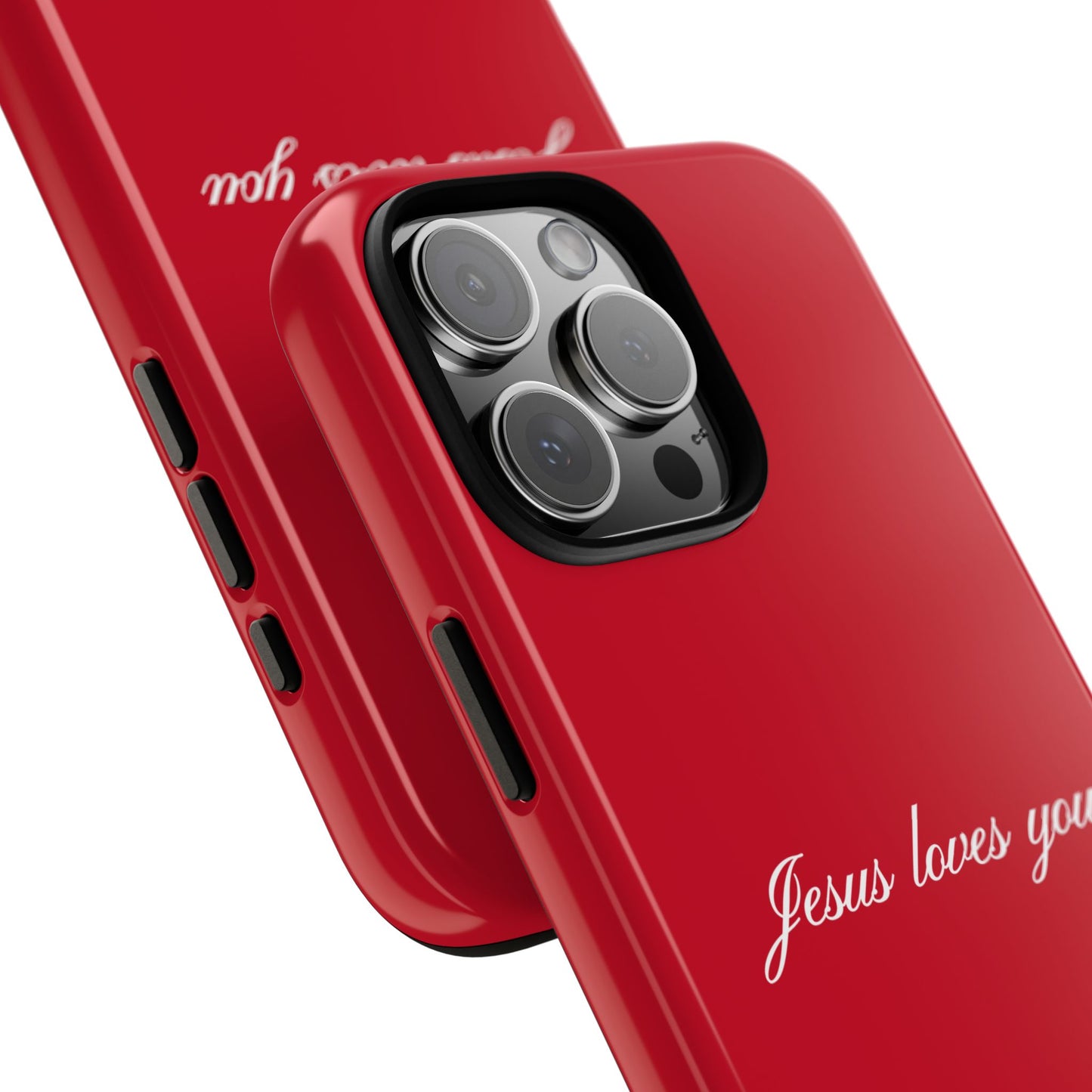 Jesus loves you Red Phone Case