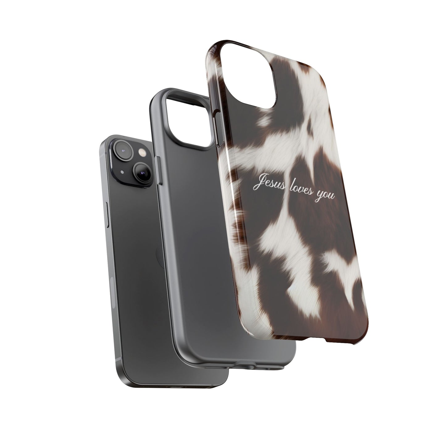 Jesus loves you Cow Phone Case