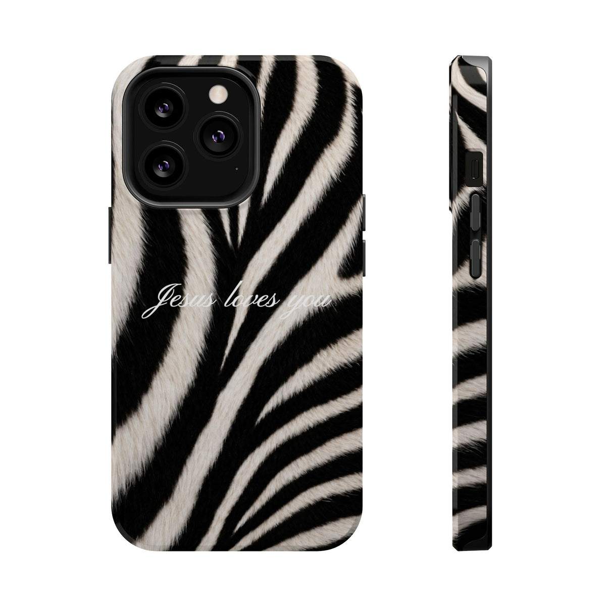 Jesus loves you Zebra MagSafe Phone Case
