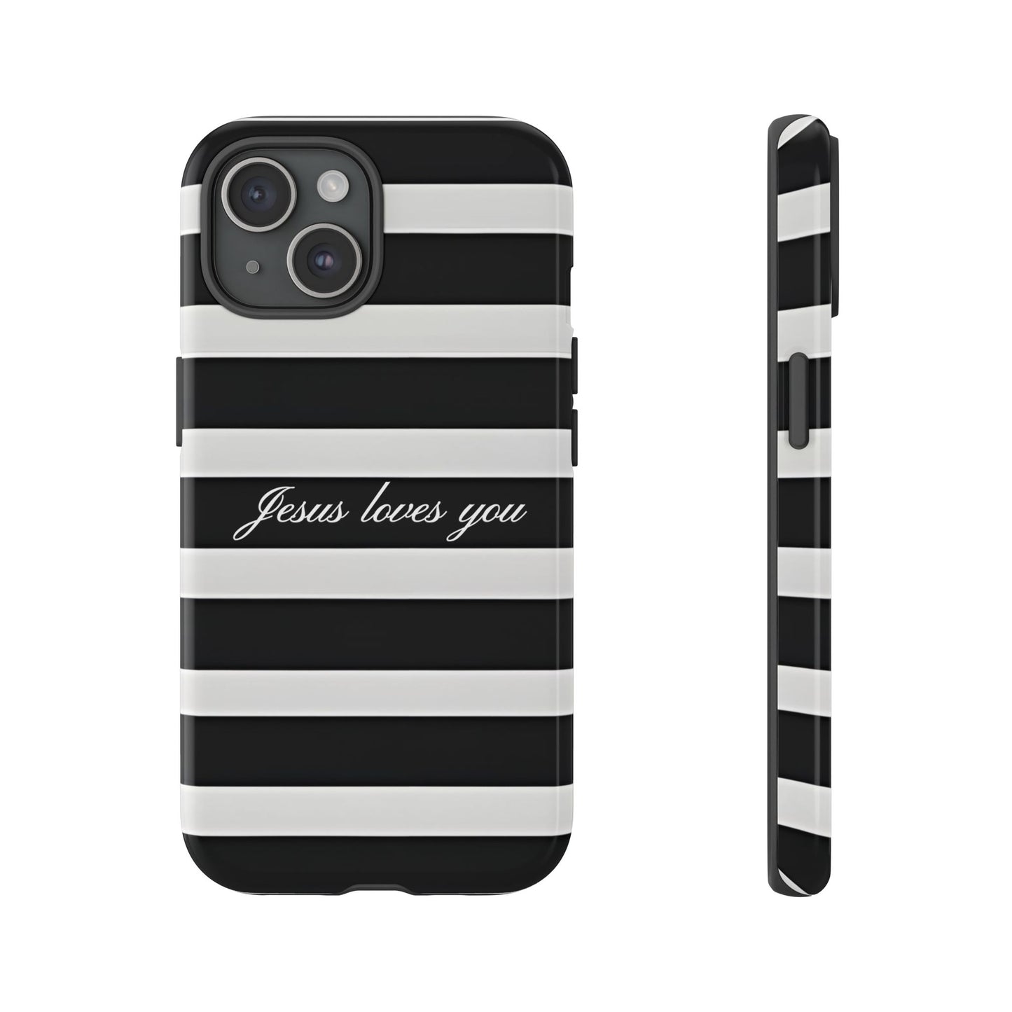Jesus loves you Stripe Phone Case