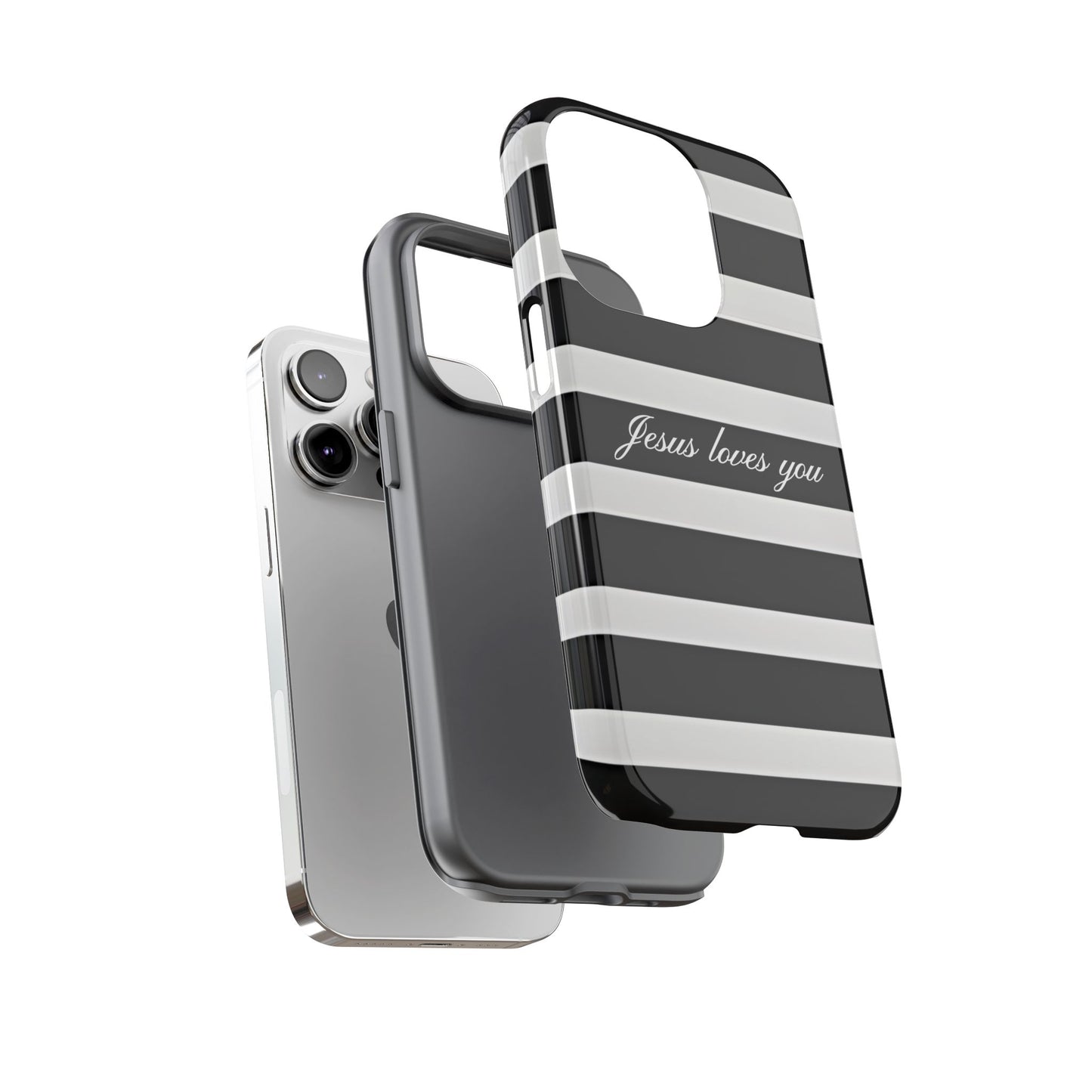 Jesus loves you Stripe Phone Case