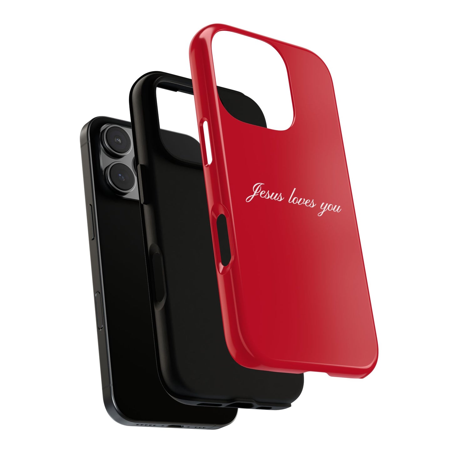 Jesus loves you Red Phone Case