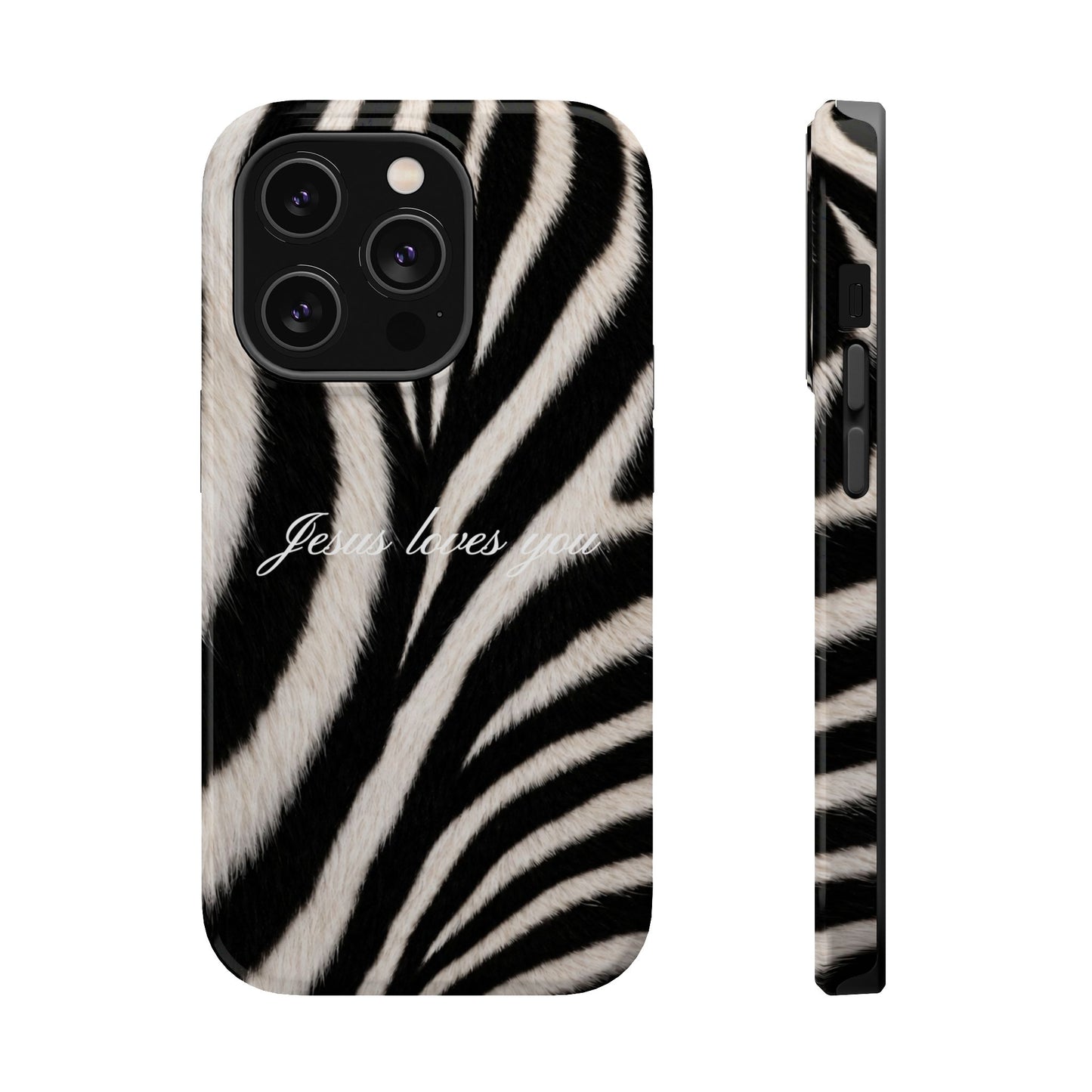 Jesus loves you Zebra MagSafe Phone Case