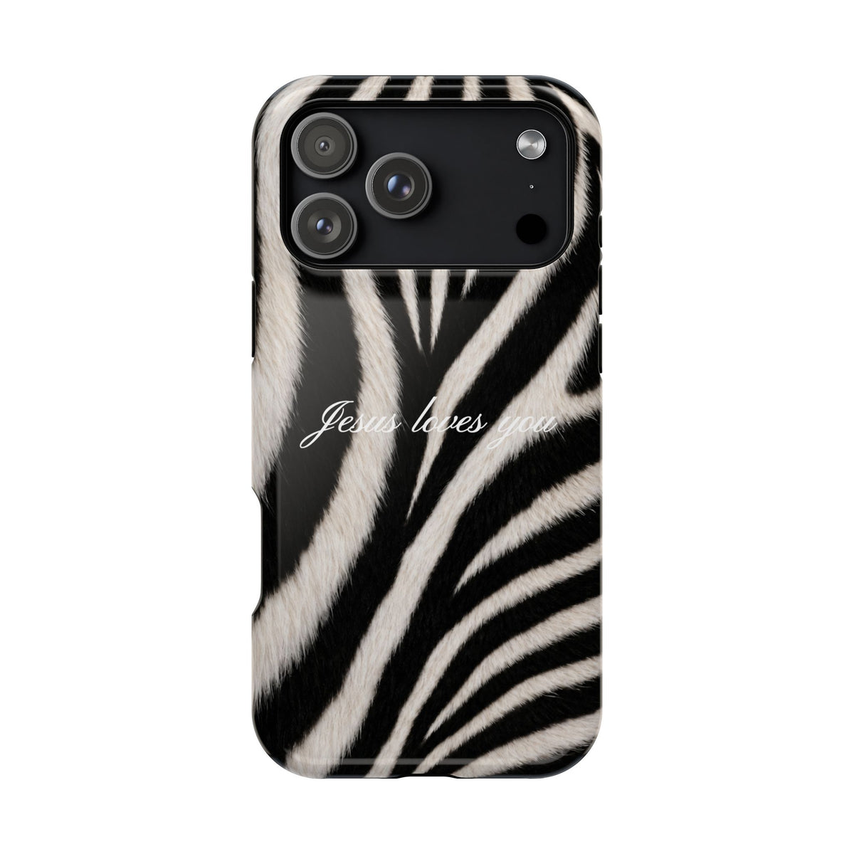 Jesus loves you Zebra MagSafe Phone Case
