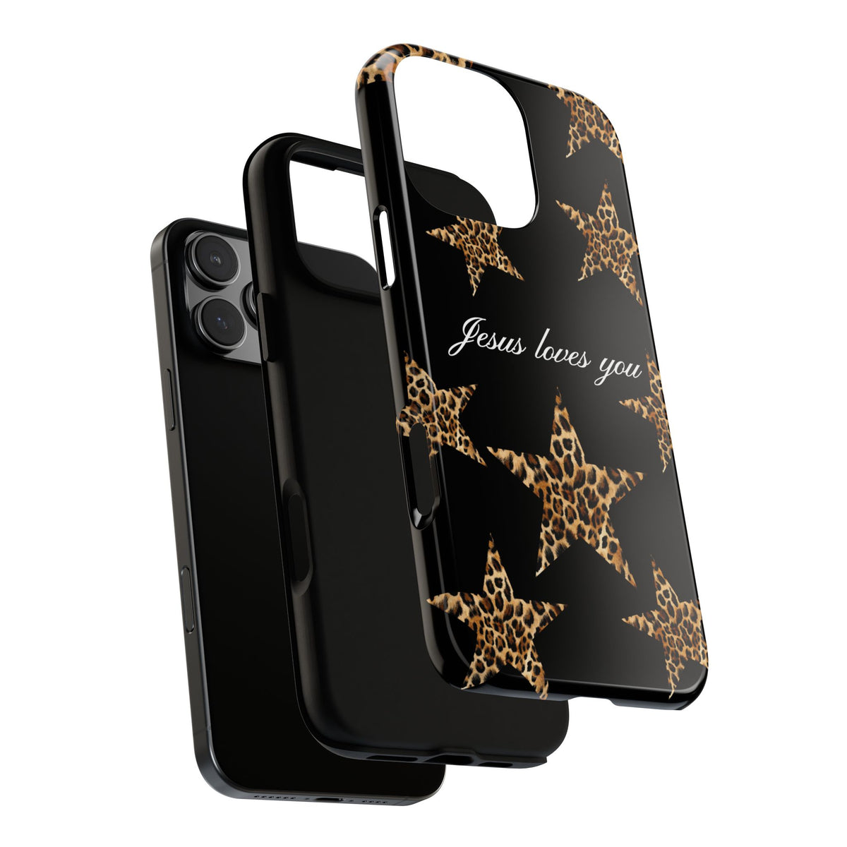 Jesus loves you Leopard Star phone case