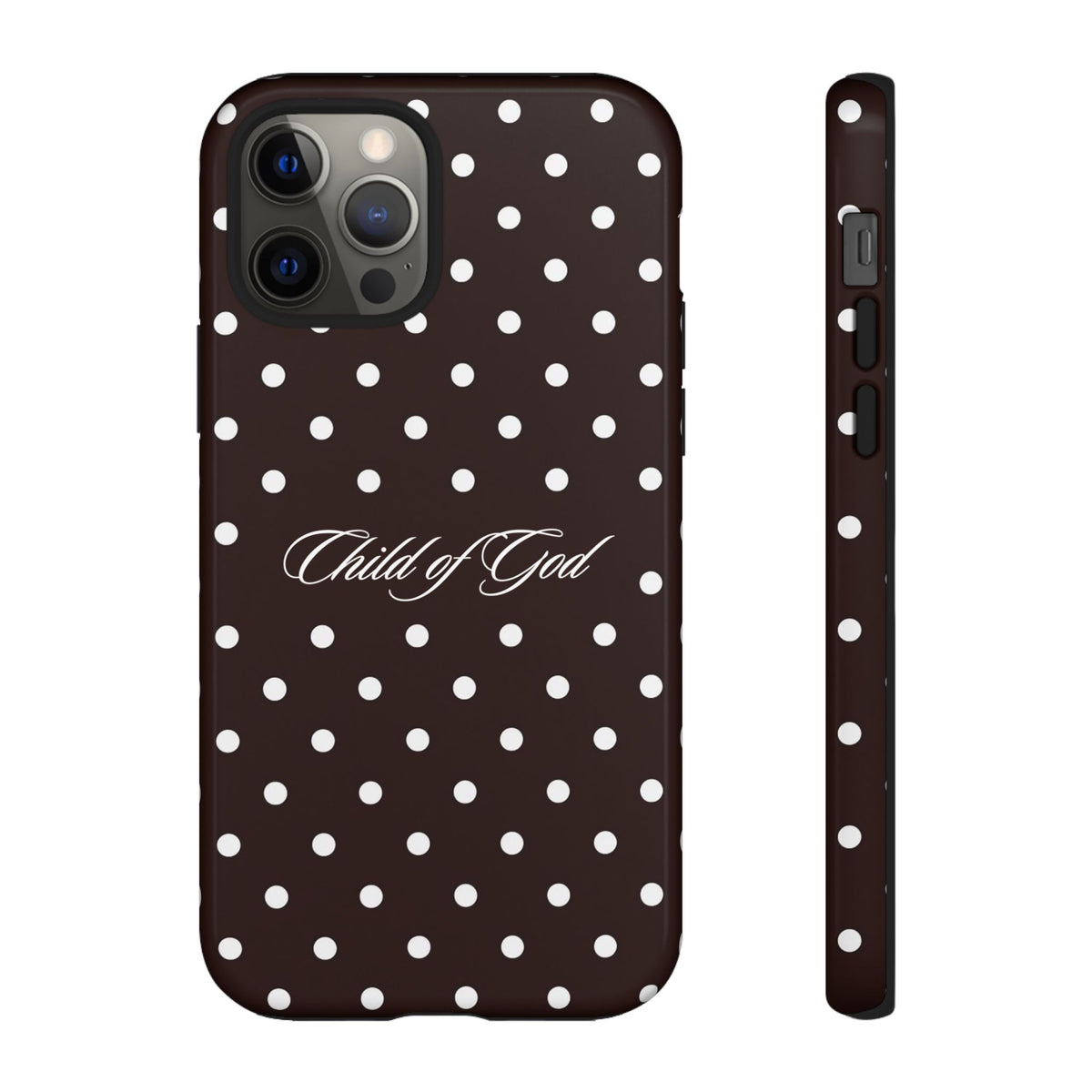 Child of God Espresso Polka Dot Phone Case