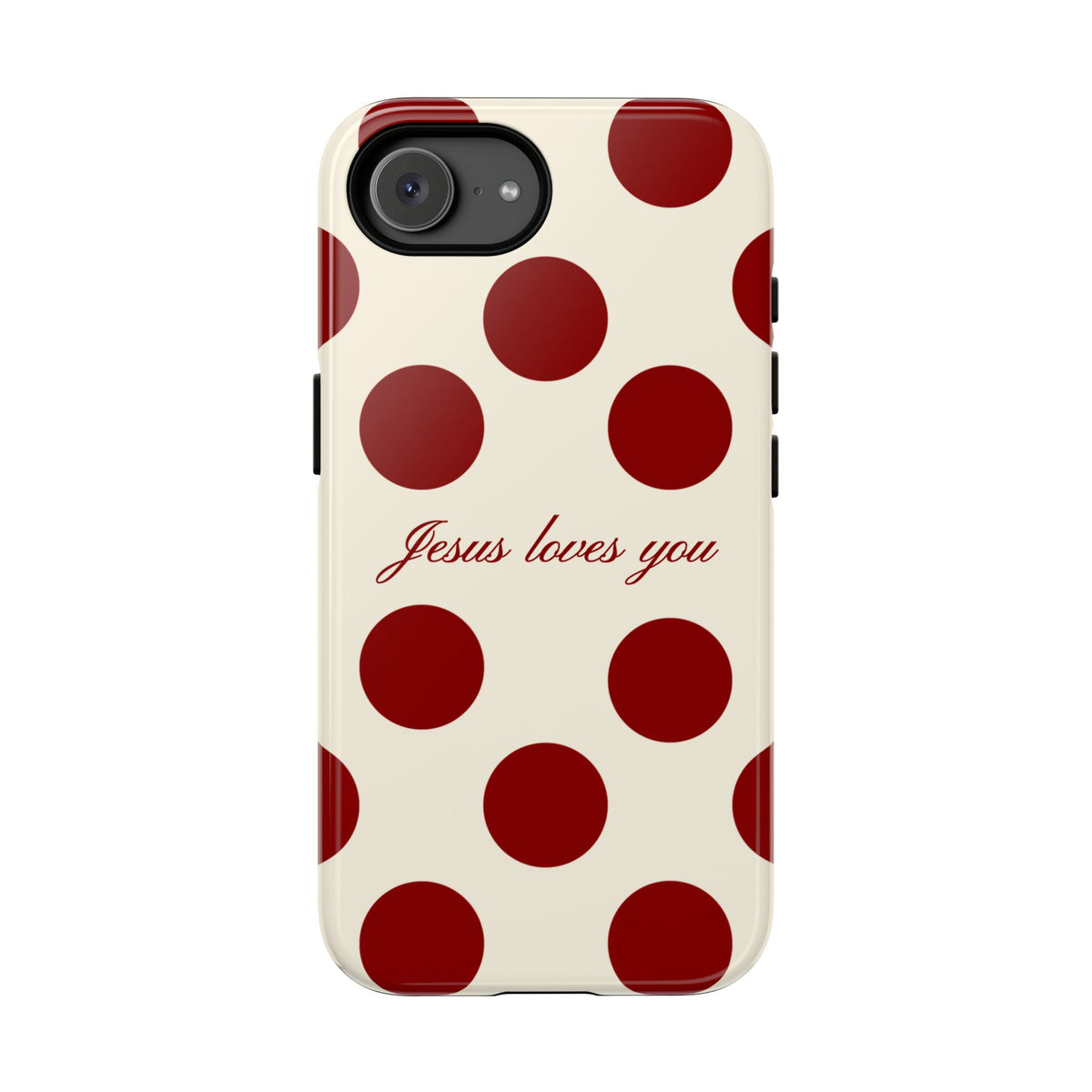 Jesus loves you Red and Créame Phone Case