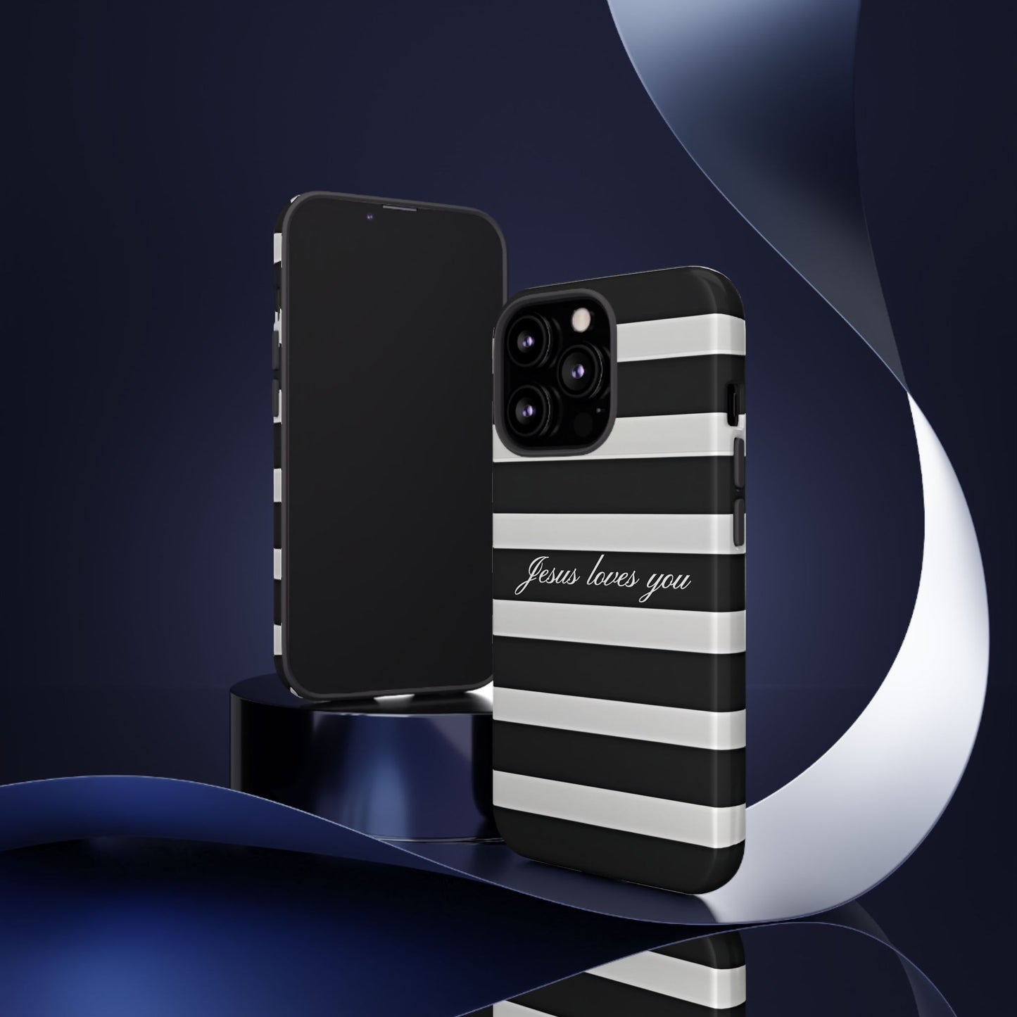 Jesus loves you Stripe Phone Case