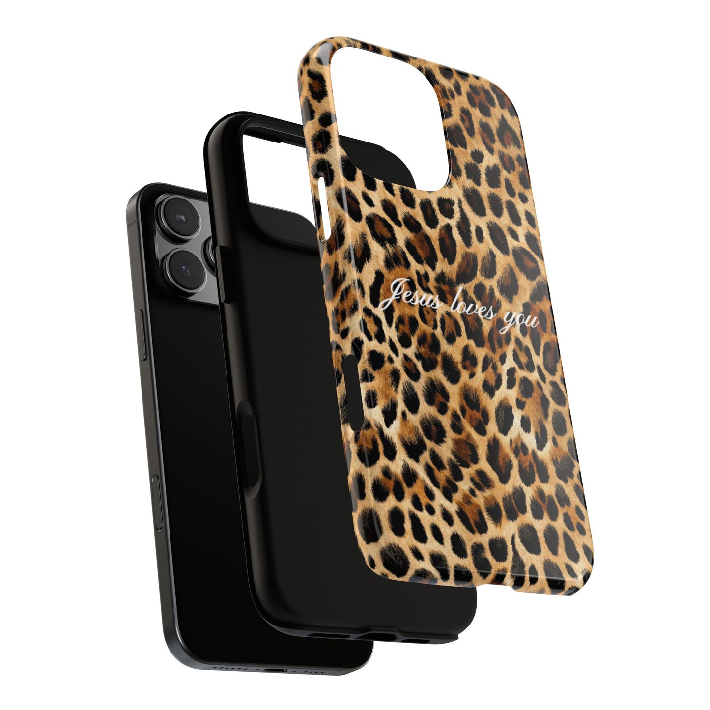 Jesus Loves You Leopard Phone Case