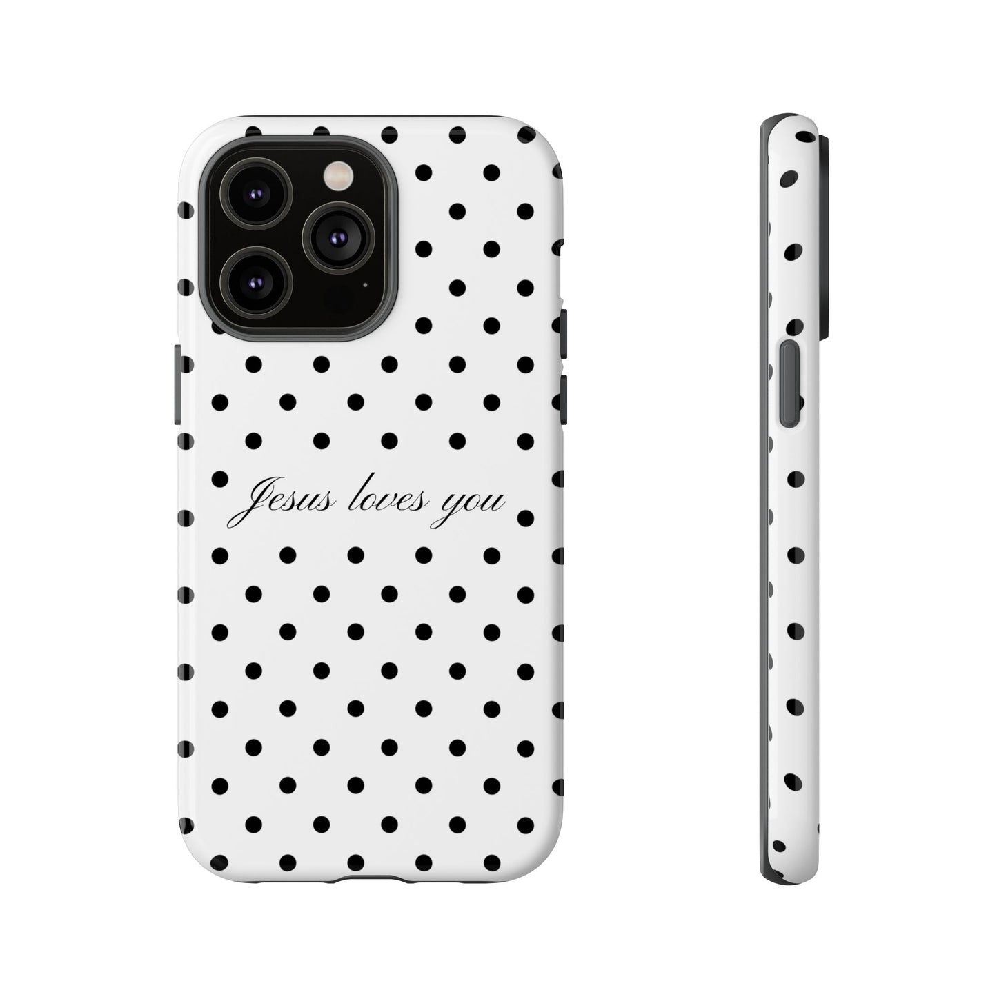 Jesus loves you Polka Dot Phone Case