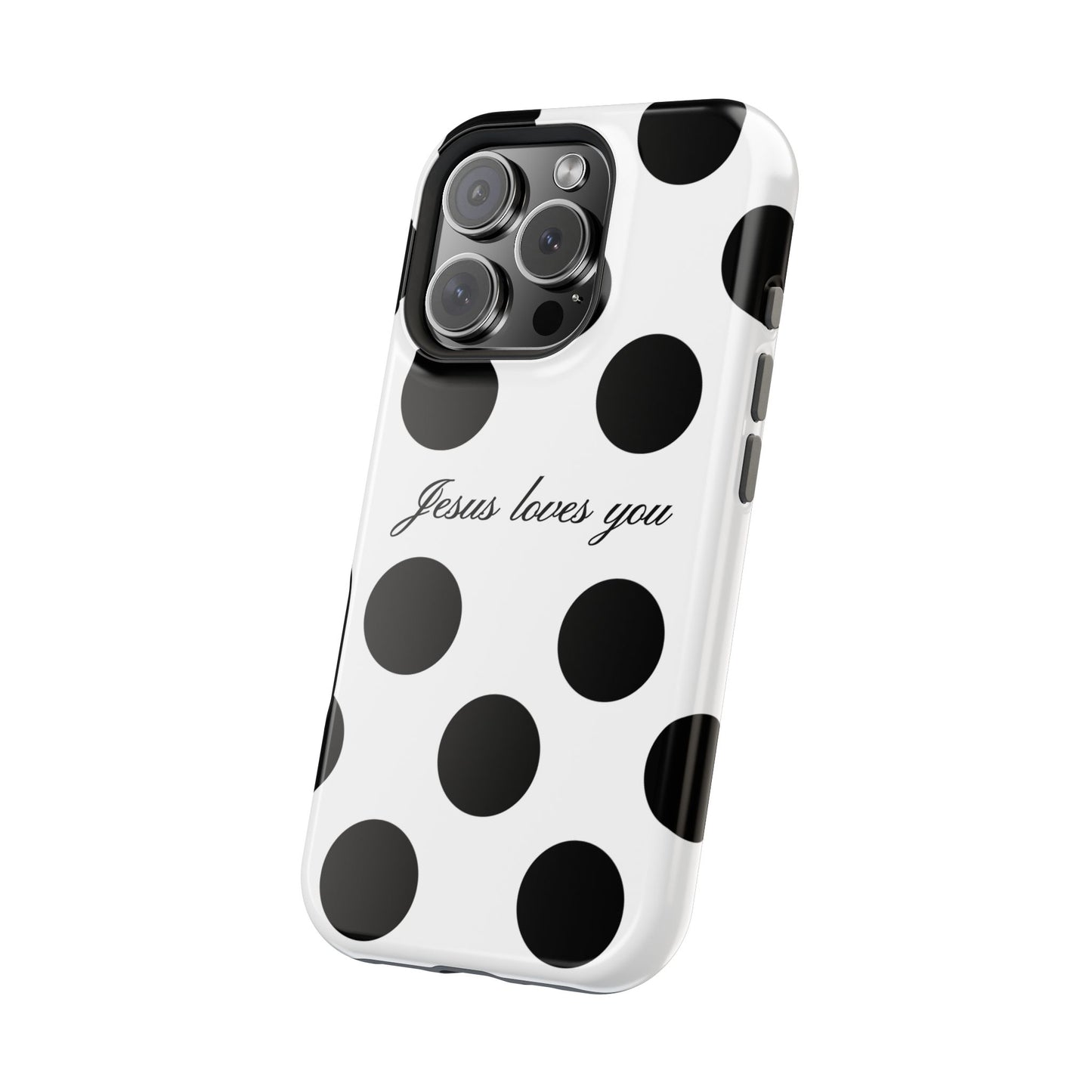Jesus Loves You Macro Polka Dot Phone Case MagSafe