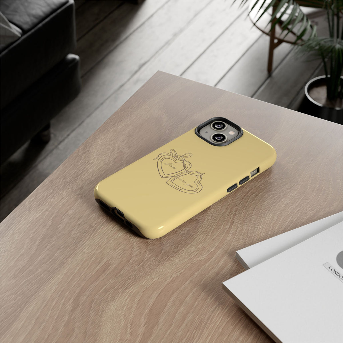 Jesus loves you Locket Butter Yellow Phone Case