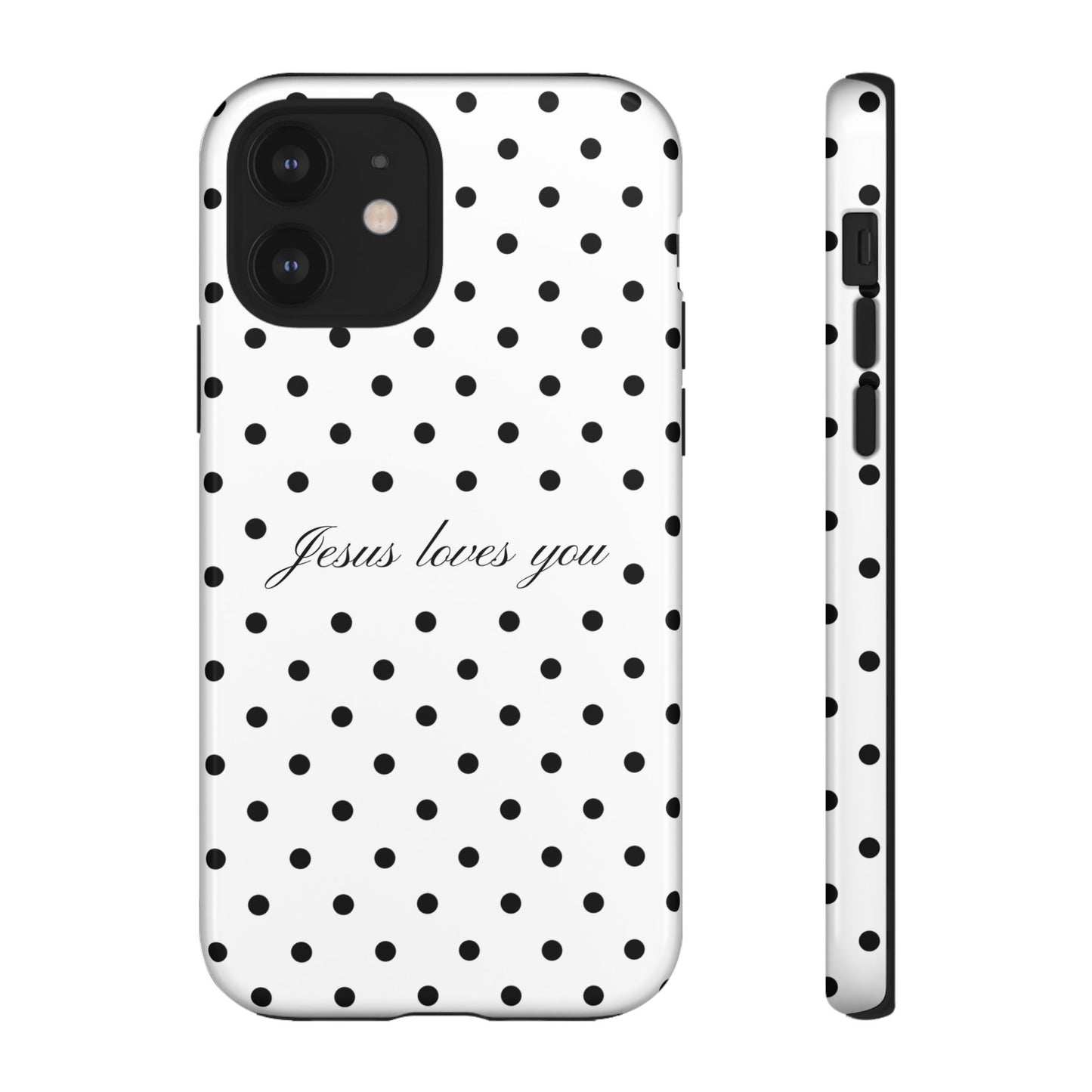 Jesus loves you Polka Dot Phone Case