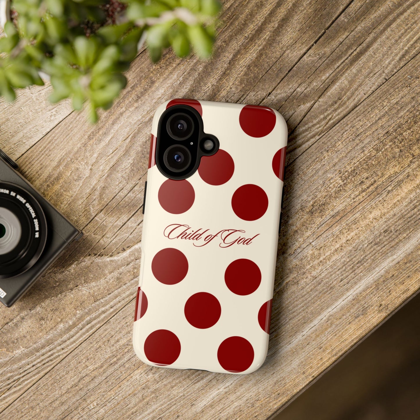Child of God Red and Créame Phone Case