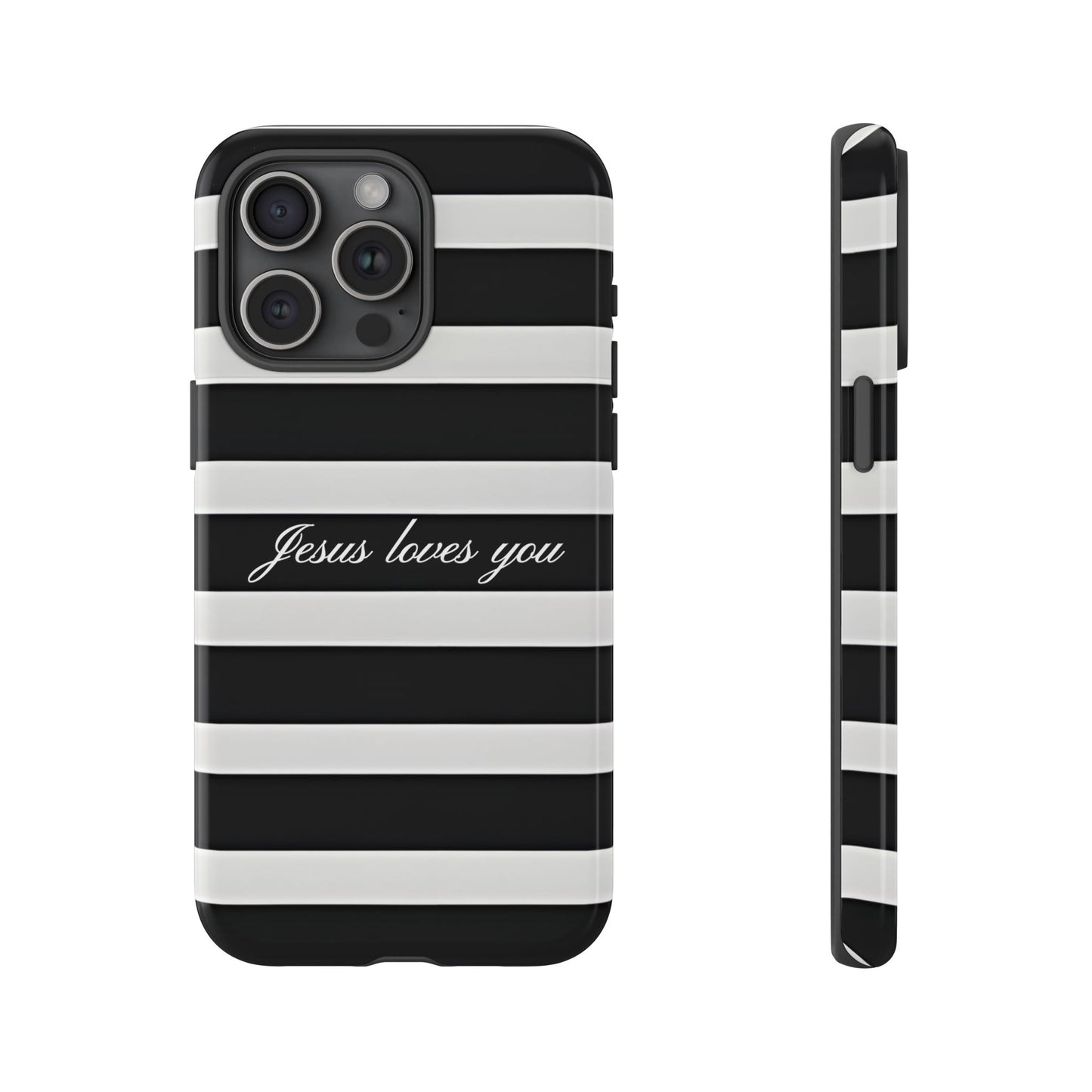 Jesus loves you Stripe Phone Case